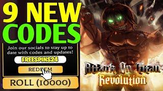 JUNEATTACK ON TITAN REVOLUTION CODES 2024 | ATTACK ON TITAN REVOLUTION ROBLOX CODES 2024