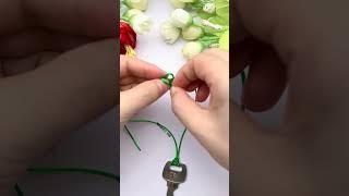 Keys are used as pendants and are no longer afraid of losing them. Rope knitting tutorial. Pure