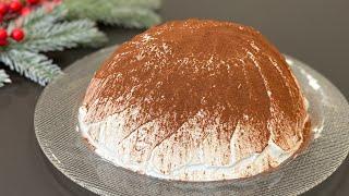 COFFEE CHRISTMAS ZUCCOTTO sweet without cooking fresh soft and creamy! Quick and easy recipe