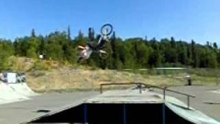 Jake Graham doing a back flip in slow mo