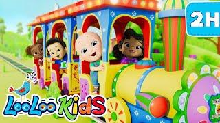 Vehicles Song, The Wheels on the Bus - S4EP87 Dance Along Super Mix - LooLoo Kids Songs for Kids