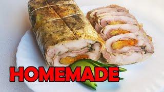 Homemade Chicken Roll-Up - English Subtitles - 4K