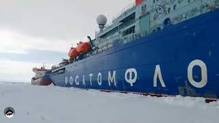 Project 22220/LK-60Ya class nuclear-powered icebreaker "Sibir". The Yenisei River.