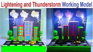 lightening and thunderstorm working model science exhibition - diy - natural disaster| howtofunda