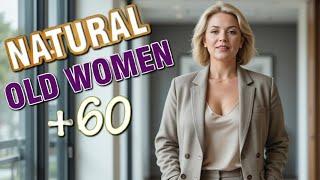Natural Older Women Over 60 - Age-Defying Style: The Asymmetrical Neck Wrap Dresses #1