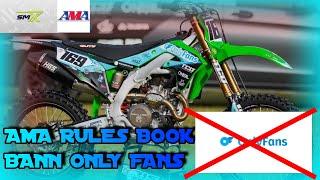 Why are Onlyfans banned in AMA Supermotocross 2024 Season!!!