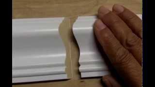How to Attach 2 Pieces of Baseboard or Chair Rail with a Scarf Joint