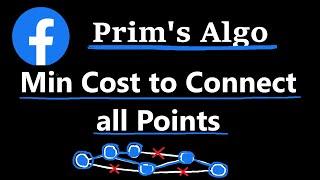 Prim's Algorithm - Minimum Spanning Tree - Min Cost to Connect all Points - Leetcode 1584 - Python