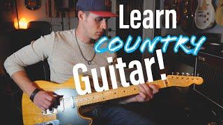 5 BEGINNER/INTERMEDIATE Country Licks Every Player Should Know (plus TABS & SOLO)