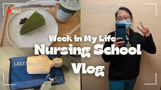 Week In My Life As A Nursing Student In Boston Vlog | Preceptorship, Surviving Night Shift & Matcha