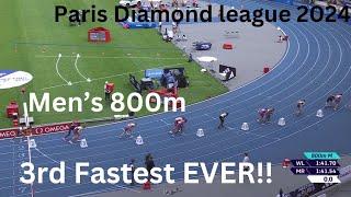 3rd Fastest Men's 800m OF ALL TIME - Paris Diamond league 2024