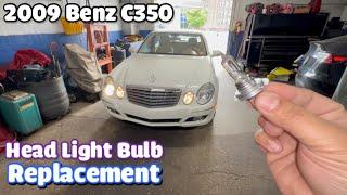 How to replace Headlight bulb on Mercedes Benz 2008 bulb size H7