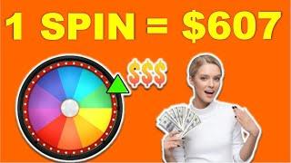 Earn $607 Spinning A Wheel Online FOR FREE! (Make Money Online 2024)