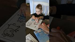 Coloring & of course we had to taste the markers  #baby #vlog #militaryfamily #cutebaby