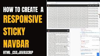 How To Create A Responsive Sticky Navbar |Absolute beginner