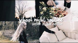 School night routine 2020 // quarantine online school night routine