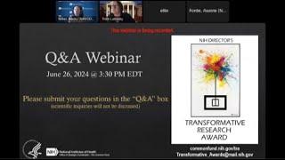 FY2025 NIH Director’s Transformative Award Q&A Webinar