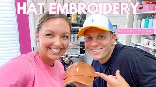 Hat Embroidery using the Melco EMT16x Embroidery Machine: How to embroider unstructured Dad caps