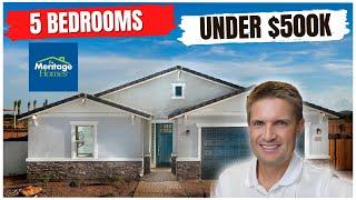 5 Bedrooms for Under $500k Near Phoenix | Bella Vista Farms | Meritage Homes | Bailey Model