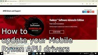 How to update your Mobile Ryzen APU Graphics Drivers