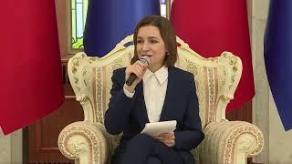 Conferință de presă susținută de președinta Republicii Moldova, Maia Sandu