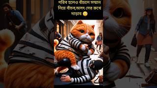 poor cat vs thief fight  #shorts #cat #poorcat #sad #animals #aicat #shortvideo #youtubeshorts