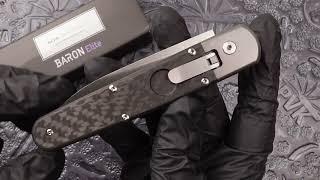 AGA Campolin Baron Elite LTD Satin Blade, Carbon Fiber Scales