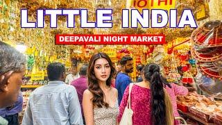 Singapore Deepavali Night Market Tour | Little India Singapore | Travel Video 8K 🪔