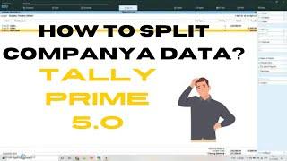 How To Split Company Data In Tally Prime 5.0  !! @jholaworld