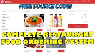 Complete Restaurant Food Ordering System using PHP MySQL  | Free Source Code Download