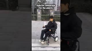 Cool look folding electric wheelchair, control more silky. #electricwheelchair #wheelchair #elderly