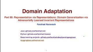 Part 90: representation via representations: domain generalisation via adversarially learned...