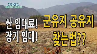 군유지 공유지 국유지 쉽게 찾는방법 세가지?? 농지임대료 임차료 저렴한 땅 찾기