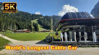 World's Longest Cable Car | Alleghe Belluno  Italia 5k