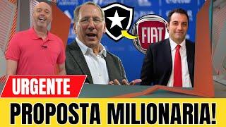 FOGÃO recebe proposta MILIONÁRIA da Fiat para patrocínio exclusivo | notícias do Botafogo hoje