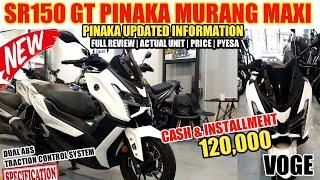 SR150 GT ANG PINAKAMURANG MAXI SCOOTER NAKA DUAL ABS NA AT TRACTION CONTROL PA | PANALO SA SPECS