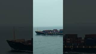 Container Ship overtaking #sealife #merchantnavylife #ship #bigships #overtaking #oiltanker #sea