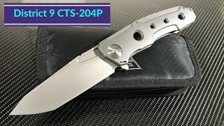 District 9 titanium framelock flipper knife with CTS-204P blade steel   Extremely nice