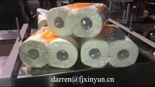 Semi automatic sealing kitchen towel roll paper packing machine