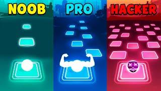 NOOB vs PRO vs HACKER - Tiles Hop: EDM Rush