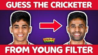 Guess the CRICKETERS from YOUNG FILTER | Guess the Cricket player quiz 2024 @puzzlescapes