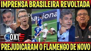 IMPRENSA BRASILEIRA FICOU REVOLTADA COM GOL ANULADO DO FLAMENGO "ROUBARAM O FLA" CRU 0X1 FLA