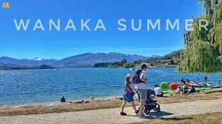 Wanaka Town Centre Walk Dec 2023 | New Zealand Walking Tour 4K | Lake Wanaka | New Zealand Summer