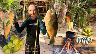 9-Day Desert Island Survival: No Food, No Water, No Shelter, JUST Hand Tools!