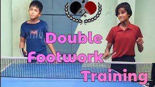 Table Tennis Double Footwork Training | Footwork Exercises | Table Tennis | Pradip Saha | Naihati ||