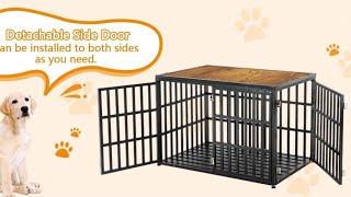 LUCKUP Dog Crate Furniture with Adjustable Feet