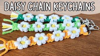 How to Make Daisy Chain Keychain Tutorial | Macrame Tutorial