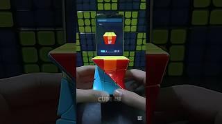 Twisty Rubik's Cube solve with mobile phone apps. #shorts #rubikskube #solve #trending #cube4u