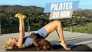 20-Minute Pilates Strength Routine | Full Body Workout with Weights | PopSport