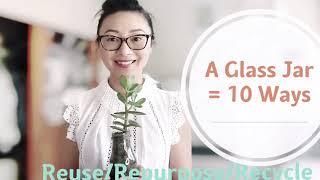 How to Repurpose a Glass Jar 10 Ways | Sustainable Living | Reuse |Recycle | Save Money & Resources